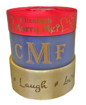 ribbon rolls with print