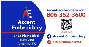 Contact Accent Embroidery Contact Accent Embroidery