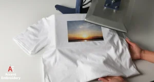 heat transfer process in a white shirt