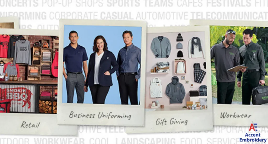 A collage of images showing people wearing custom printed t shirts, representing various trends and styles for